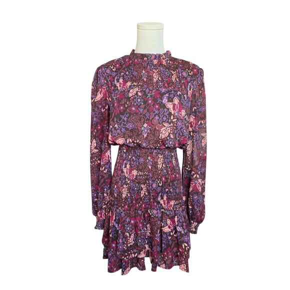 AQUA Multi Color Smocked Ruffle Dress - Picture 3 of 6